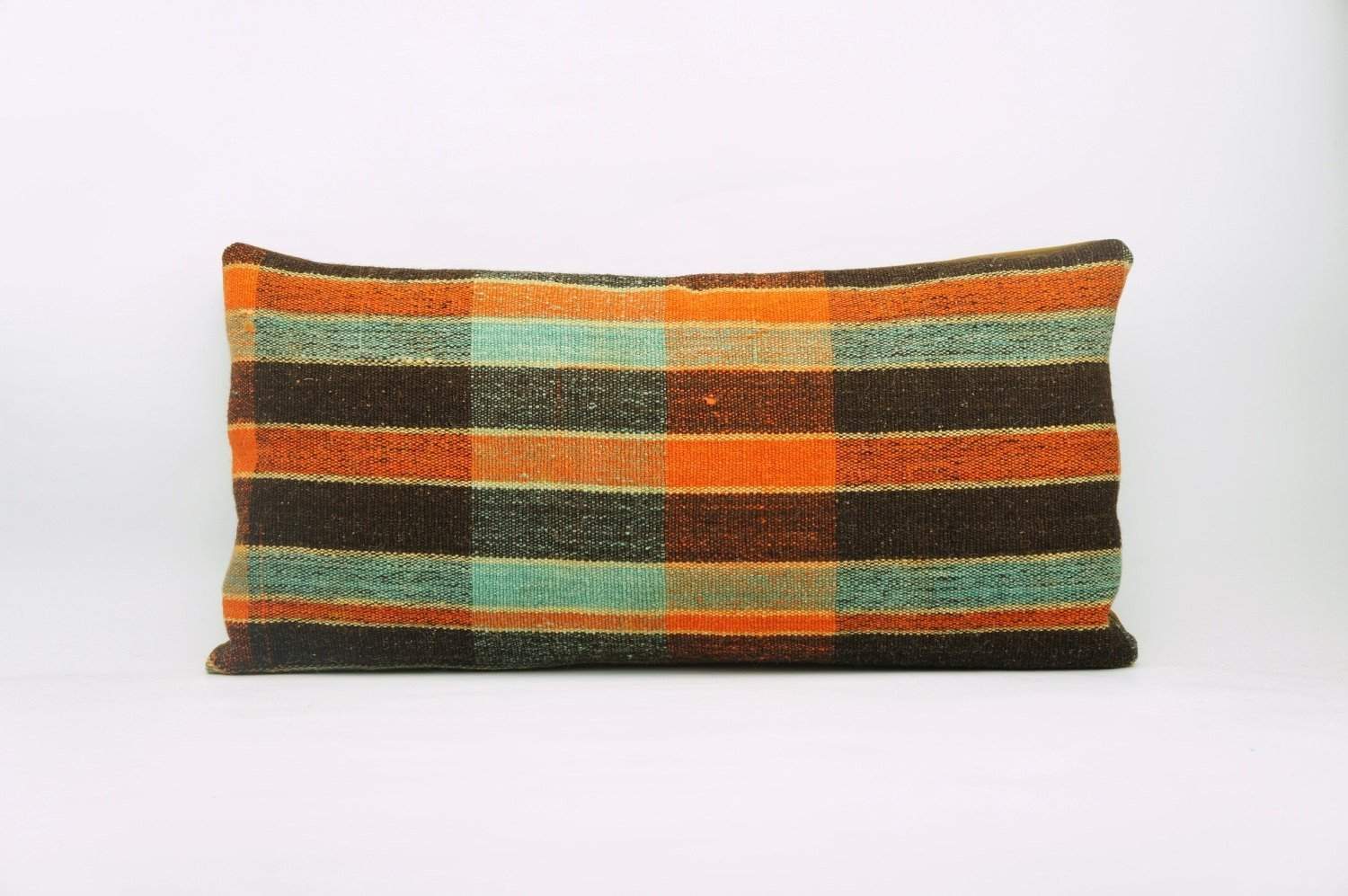 12x24 Vintage Hand Woven Kilim Pillow Lumbar Bohemian pillow case, 972