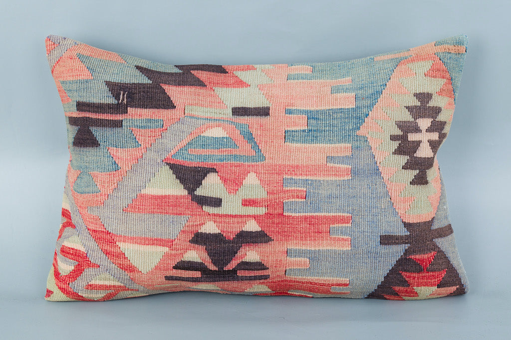 Tribal Multiple Color Kilim Pillow Cover 16x24 8663