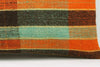 12x24 Vintage Hand Woven Kilim Pillow Lumbar Bohemian pillow case, Modern home decor  orange green brown  striped 973 - kilimpillowstore
 - 4