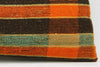 12x24 Vintage Hand Woven Kilim Pillow Lumbar Bohemian pillow case, Modern home decor  orange green brown  striped 974 - kilimpillowstore
 - 4
