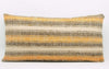 12x24 Vintage Hand Woven Kilim Pillow Lumbar Bohemian pillow case, Modern home decor  orange white brown  striped 958 - kilimpillowstore
 - 2