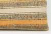 12x24 Vintage Hand Woven Kilim Pillow Lumbar Bohemian pillow case, Modern home decor  orange white brown  striped 960 - kilimpillowstore
 - 4