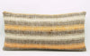 12x24 Vintage Hand Woven Kilim Pillow Lumbar Bohemian pillow case, Modern home decor  orange white brown  striped 963 - kilimpillowstore
 - 2