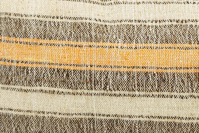 12x24 Vintage Hand Woven Kilim Pillow Lumbar Bohemian pillow case, Modern home decor  orange white brown  striped 963 - kilimpillowstore
 - 3