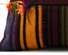 16x16 Vintage Hand Woven Turkish Kilim Pillow  - Old  Kilim Cushion 312,navy blue,green,black,amber,claret red,white , tassel,striped - kilimpillowstore
 - 2