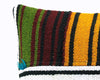 16x16 Vintage Hand Woven Turkish Kilim Pillow  - Old  Kilim Cushion 312,navy blue,green,black,amber,claret red,white , tassel,striped - kilimpillowstore
 - 3