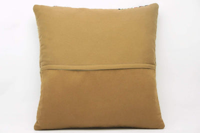 16x16 Vintage Hand Woven Turkish Kilim Pillow  - Old  Kilim Cushion 312,navy blue,green,black,amber,claret red,white , tassel,striped - kilimpillowstore
 - 5