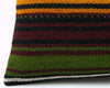 16x16 Vintage Hand Woven Turkish Kilim Pillow  - Old  Kilim Cushion 323,navy blue,green,black,amber,claret red,white , tassel,striped - kilimpillowstore
 - 2
