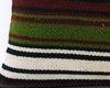 16x16 Vintage Hand Woven Turkish Kilim Pillow  - Old  Kilim Cushion 325,navy blue,green,black,amber,claret red,white , tassel,striped - kilimpillowstore
 - 2