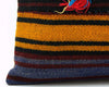 16x16 Vintage Hand Woven Turkish Kilim Pillow  - Old  Kilim Cushion 327,navy blue,green,black,amber,claret red,white , tassel,striped - kilimpillowstore
 - 2
