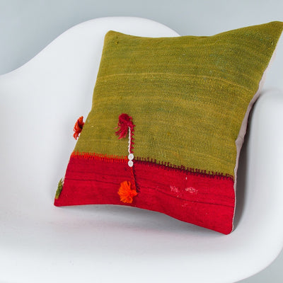 Bohemian Multiple Color Kilim Pillow Cover 16x16 7708