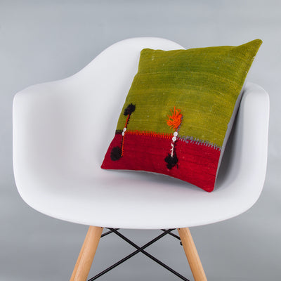Bohemian Multiple Color Kilim Pillow Cover 16x16 7820