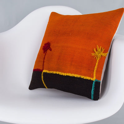 Bohemian Multiple Color Kilim Pillow Cover 16x16 7934