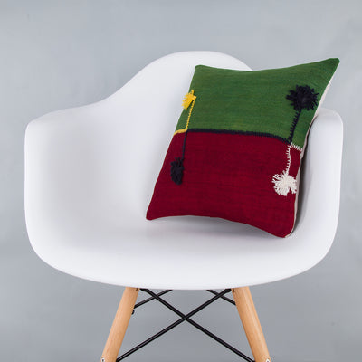 Bohemian Multiple Color Kilim Pillow Cover 16x16 7954