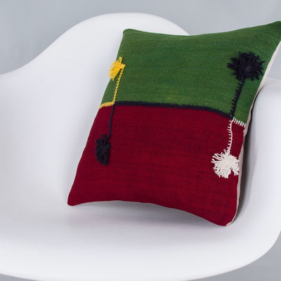 Bohemian Multiple Color Kilim Pillow Cover 16x16 7954