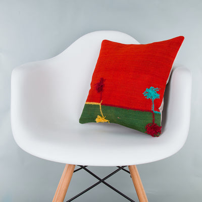 Bohemian Multiple Color Kilim Pillow Cover 16x16 8162