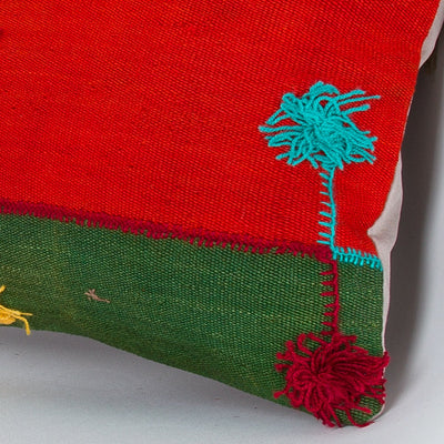 Bohemian Multiple Color Kilim Pillow Cover 16x16 8162
