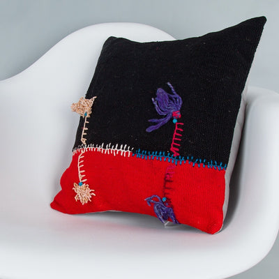 Bohemian Multiple Color Kilim Pillow Cover 16x16 8361