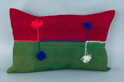 Bohemian Multiple Color Kilim Pillow Cover 16x24 8517