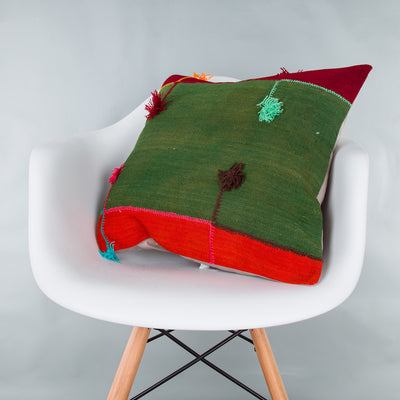 Bohemian Multiple Color Kilim Pillow Cover 20x20 9026
