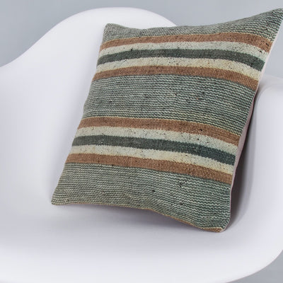Contemporary Multiple Color Kilim Pillow Cover 16x16 7251