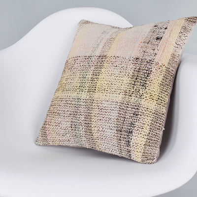 Contemporary Multiple Color Kilim Pillow Cover 16x16 7266