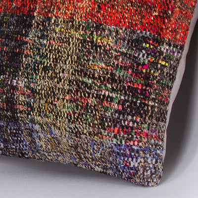 Contemporary Multiple Color Kilim Pillow Cover 16x16 7279