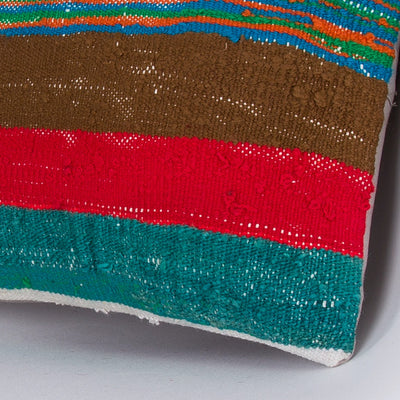 Contemporary Multiple Color Kilim Pillow Cover 16x16 7311