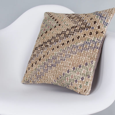 Contemporary Multiple Color Kilim Pillow Cover 16x16 7341