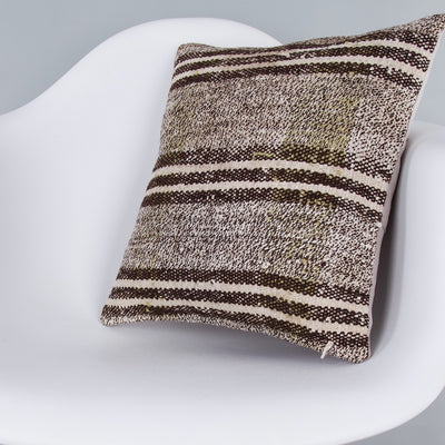 Contemporary Multiple Color Kilim Pillow Cover 16x16 7353