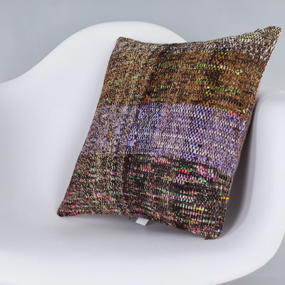 Contemporary Multiple Color Kilim Pillow Cover 16x16 7386