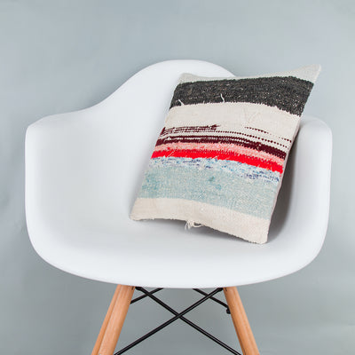 Contemporary Multiple Color Kilim Pillow Cover 16x16 7482