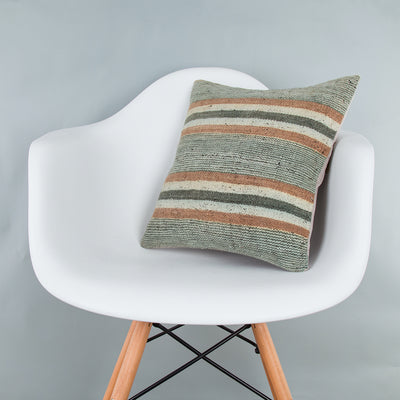 Contemporary Multiple Color Kilim Pillow Cover 16x16 7483