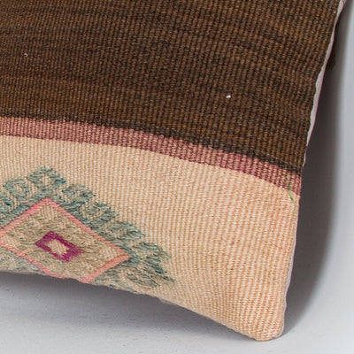 Contemporary Multiple Color Kilim Pillow Cover 16x16 7509