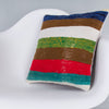 Contemporary Multiple Color Kilim Pillow Cover 16x16 7592