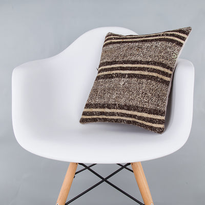 Contemporary Multiple Color Kilim Pillow Cover 16x16 7624