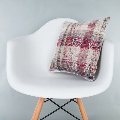 Contemporary Multiple Color Kilim Pillow Cover 16x16 7690