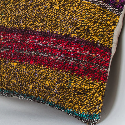 Contemporary Multiple Color Kilim Pillow Cover 16x16 7781