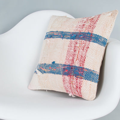 Contemporary Multiple Color Kilim Pillow Cover 16x16 7994