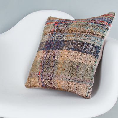 Contemporary Multiple Color Kilim Pillow Cover 16x16 8007