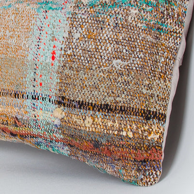 Contemporary Multiple Color Kilim Pillow Cover 16x16 8014