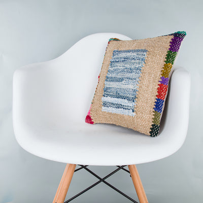 Contemporary Multiple Color Kilim Pillow Cover 16x16 8105