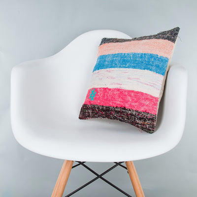 Contemporary Multiple Color Kilim Pillow Cover 16x16 8210