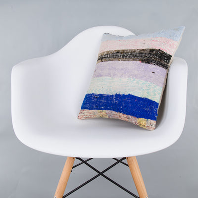 Contemporary Multiple Color Kilim Pillow Cover 16x16 8213