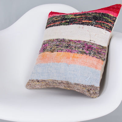 Contemporary Multiple Color Kilim Pillow Cover 16x16 8215