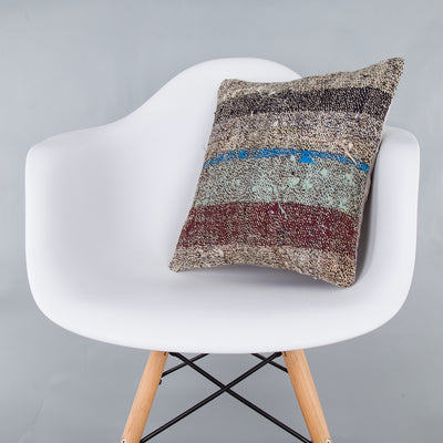 Contemporary Multiple Color Kilim Pillow Cover 16x16 8220