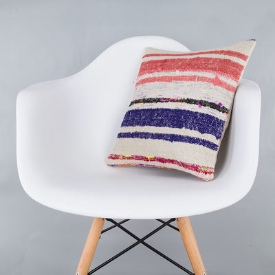 Contemporary Multiple Color Kilim Pillow Cover 16x16 8255