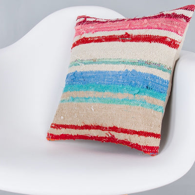 Contemporary Multiple Color Kilim Pillow Cover 16x16 8258