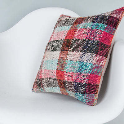 Contemporary Multiple Color Kilim Pillow Cover 16x16 8328
