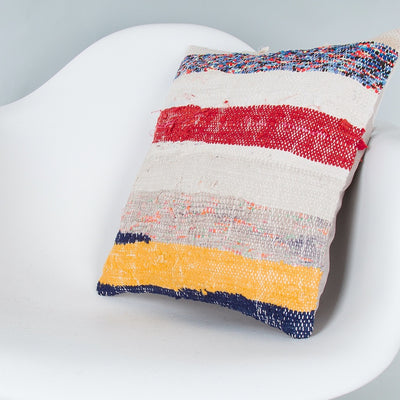 Contemporary Multiple Color Kilim Pillow Cover 16x16 8333